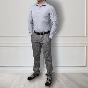 John Varvatos Slim Fit Microcheck Shirt